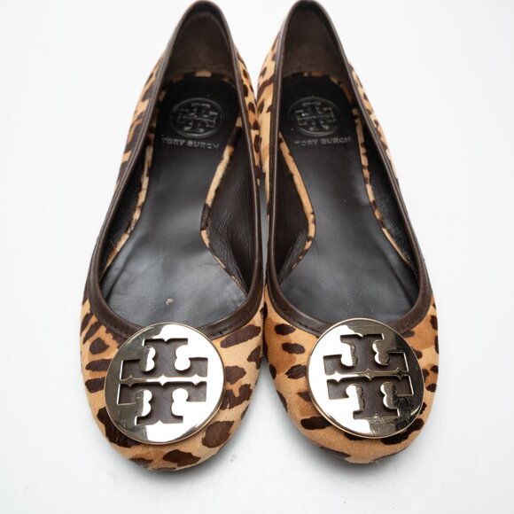 TORY BURCH leopard print calf hair Chelsea flats size 6 - Picture 3 of 11